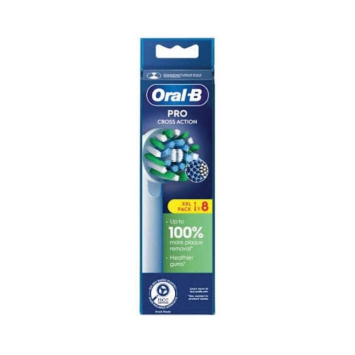 Oral-B CrossAction Testine di Ricambio per Spazzolino Elettrico, 8 Pezzi