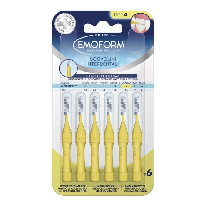 Emoform scovolino iso 4 giallo 6 pezzi