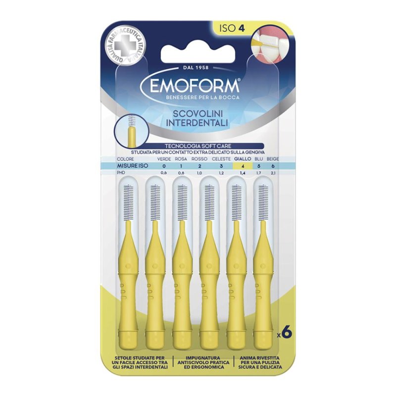 Emoform scovolino iso 4 giallo 6 pezzi