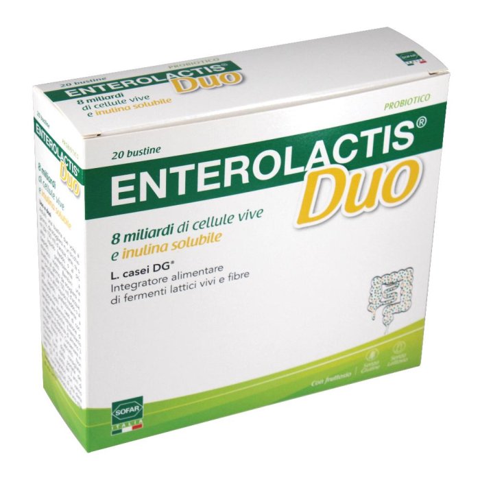 Enterolactis Duo integratore di fermenti lattici e fibre per il benessere intestinale 20 bustine