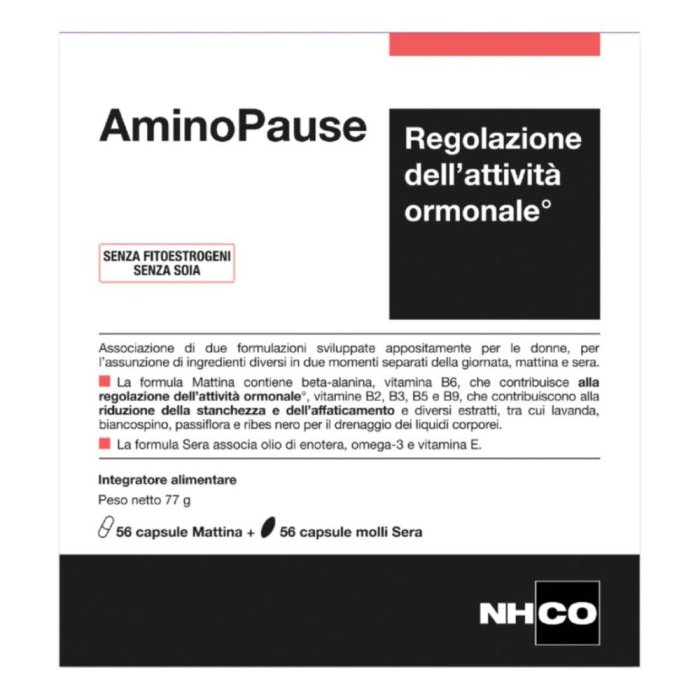 Laboratoires NHCO AminoPause Integratore Attività Ormonale 56 + 56 Capsule