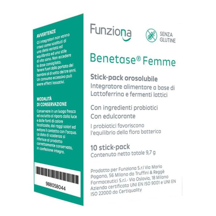 Benetase Femme 10 stick pack - integratore per benessere femminile