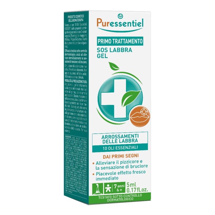 Puressentiel Gel SOS Labbra Lenitivo e Riparatore contro Secchezza e Herpes Labiale