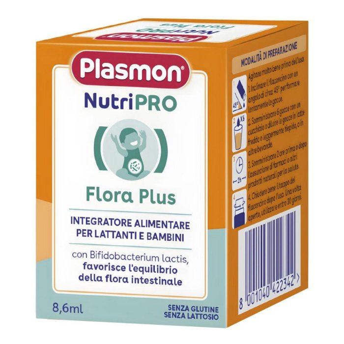 Plasmon Nutripro Flora+ 8,6 ml - gocce probiotiche per bambini
