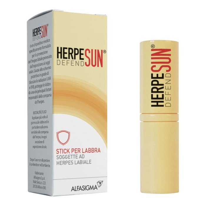  Herpesun Defend Stick Protettivo Labbra SPF20, 5ml
