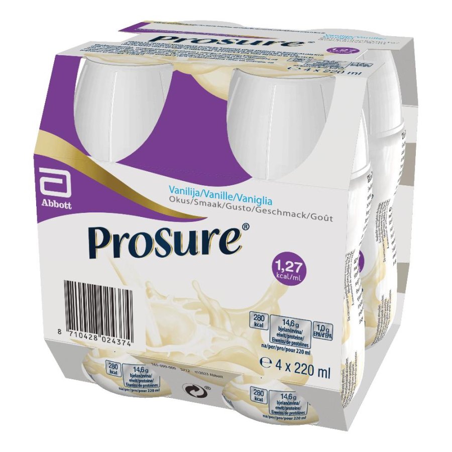 Prosure vanilla 4 bottiglie 220 ml - supplemento nutrizionale iperproteico gusto vaniglia Prosure vanilla 4 bottiglie 220 ml - supplemento nutrizionale iperproteico gusto vaniglia