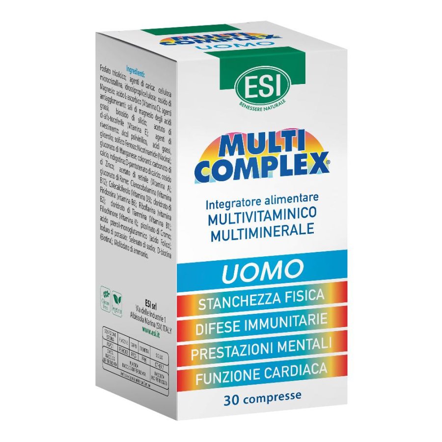 ESI Multicomplex Uomo Integratore Multivitaminico e Minerale per l’Uomo 30 Compresse