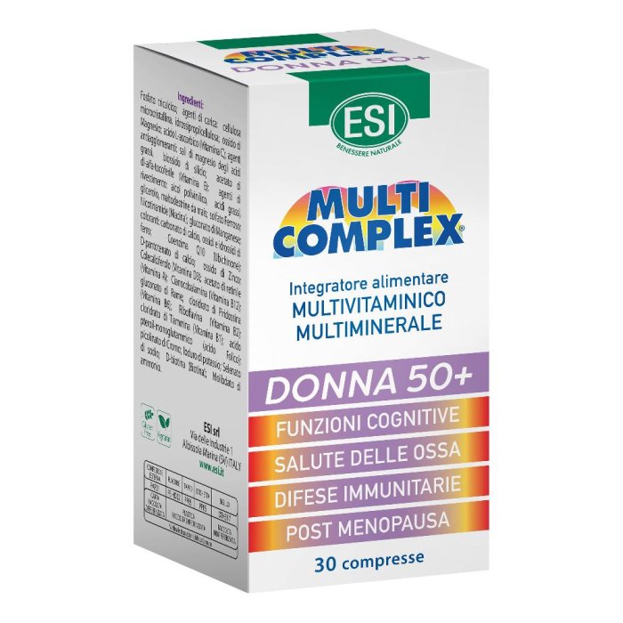 ESI Multicomplex Donna 50+ Integratore Multivitaminico e Multiminerale per Donne dopo i 50 Anni 30 Compresse