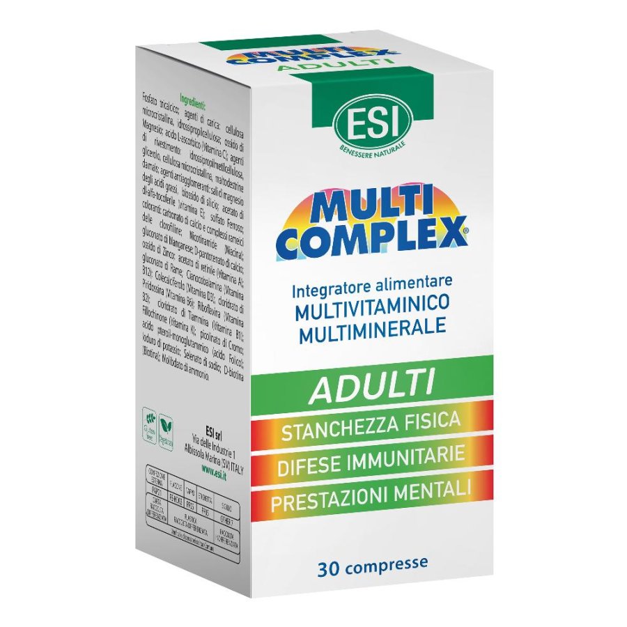 ESI Multicomplex Adulti 30 Compresse Integratore Multivitaminico e Multiminerale