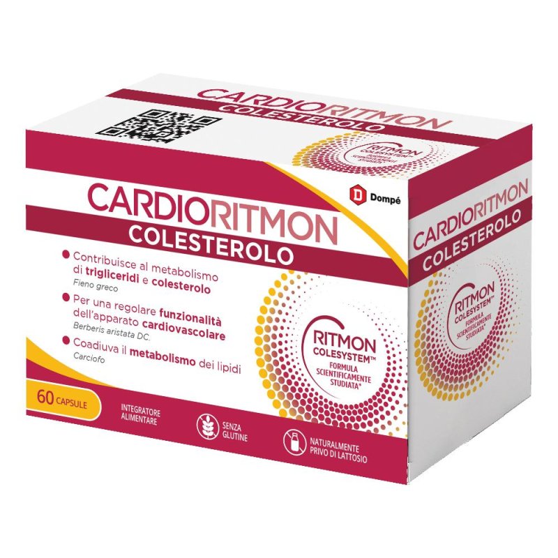 Cardioritmon Colesterolo integratore per il metabolismo dei lipidi e la funzionalità cardiovascolare 60 capsule