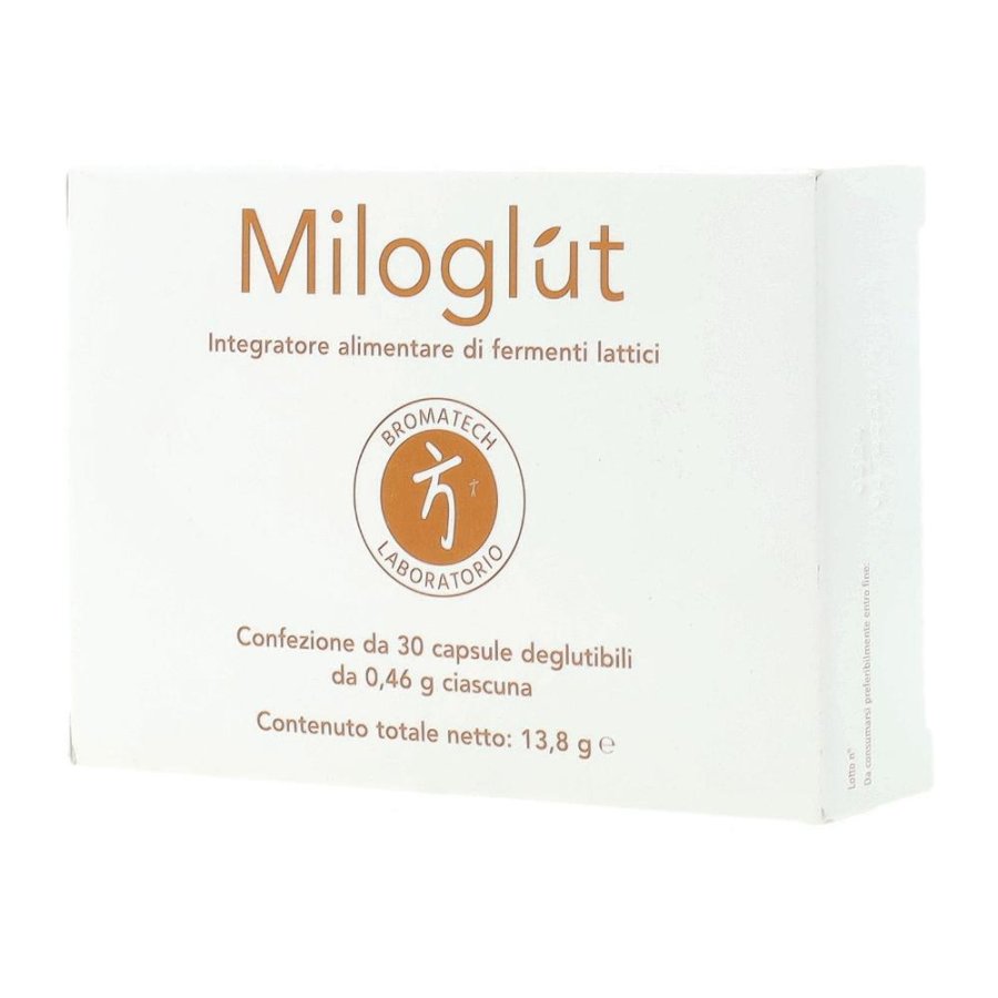 Miloglut Bromatech 30 capsule integratore alimentare probiotico per l’equilibrio della flora intestinale Miloglut Bromatech 30 capsule integratore alimentare probiotico per l’equilibrio della flora intestinale
