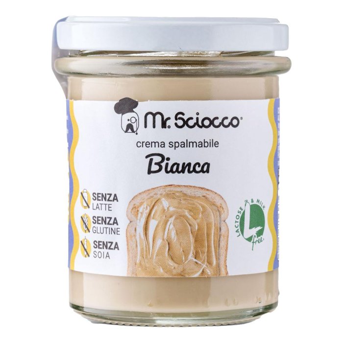 Mr Sciocco crema spalmabile bianca 200 g - crema spalmabile al cioccolato bianco