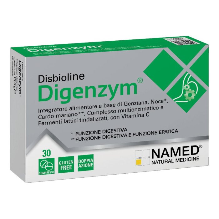 Disbioline Digenzym AB Integratore Digestivo 30 Compresse con Enzimi e Fermenti Lattici