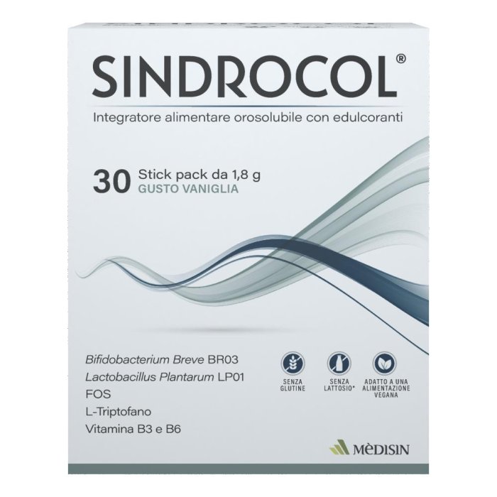 Sindrocol 30 Stick Pack Integratore in Stick Monodose per il Benessere Intestinale
