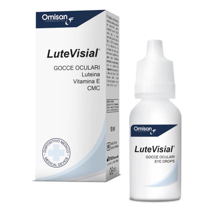 Lutevisial Gocce Oculari 10 ml Lubrificante e Idratante per Occhi Secchi Affaticati e Arrossati
