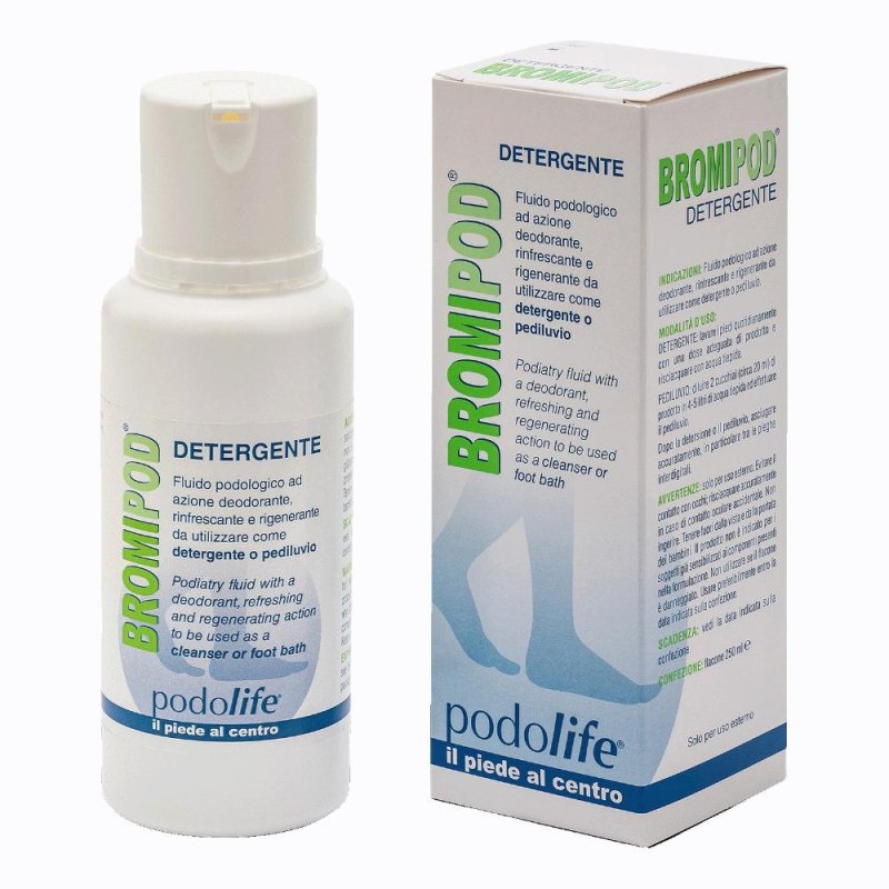 Bromipod Detergente - Fluido Podologico Deodorante, Rinfrescante e Rigenerante 250 gr