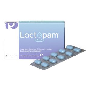 Lactopam - Integratore di Magnesio e Lactium per il Benessere Notturno - 20 Compresse
