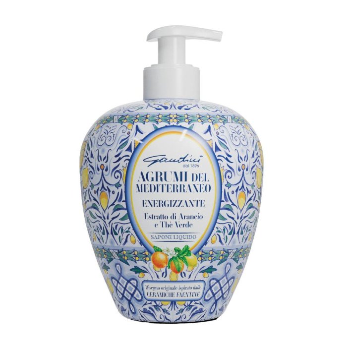 Gandini Sapone Liquido agli Agrumi Detergente Mani e Corpo Profumato e Rinfrescante