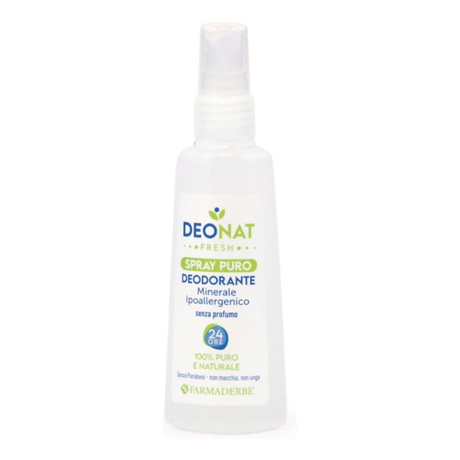 Farmaderbe Deonat Fresh Spray Puro 100% Deodorante Senza Profumo 100 ml