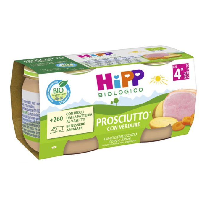 OMO HIPP Bio Prosc/Verd.2x80g