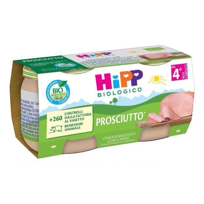 HiPP Biologico Omogeneizzato Prosciutto dai 4+ Mesi 2 x 80g