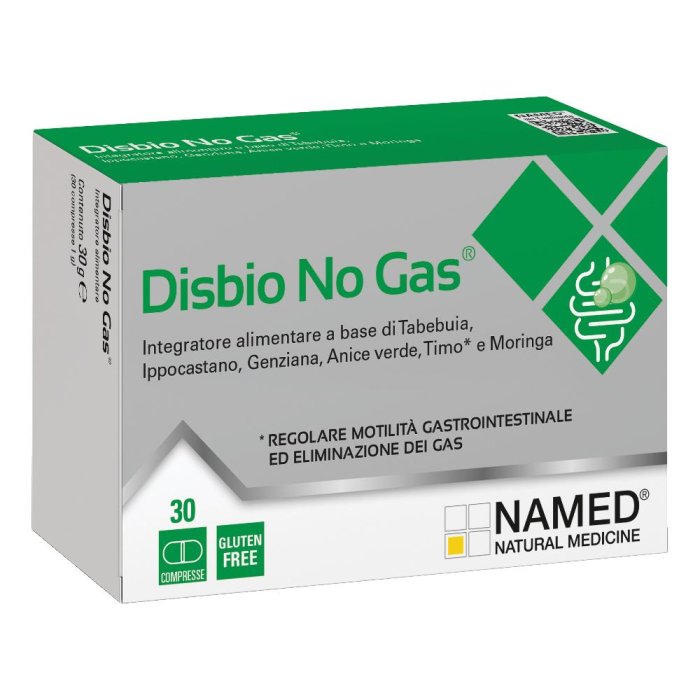 Named Disbio No Gas Integratore per l'Eliminazione Gas Intestinali, 30 Compresse