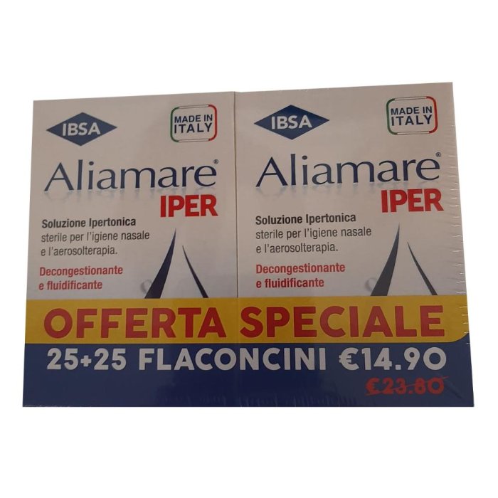 Aliamare Iper Soluzione Ipertonica, 25 + 25 flaconcini da 5ml