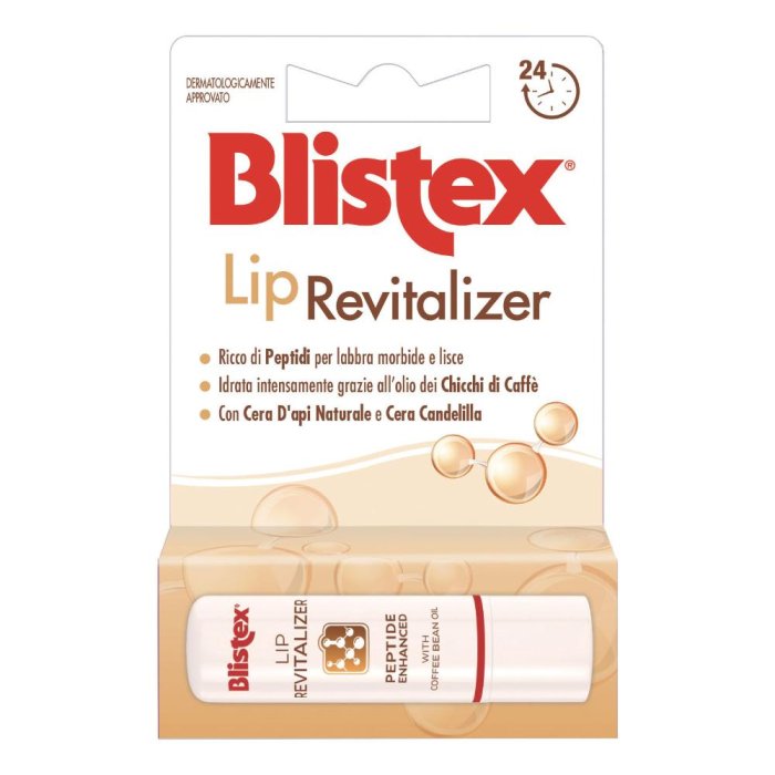 Blistex Lip Revitalizer 3,7 g: balsamo labbra idratante con peptidi e olio di caffè