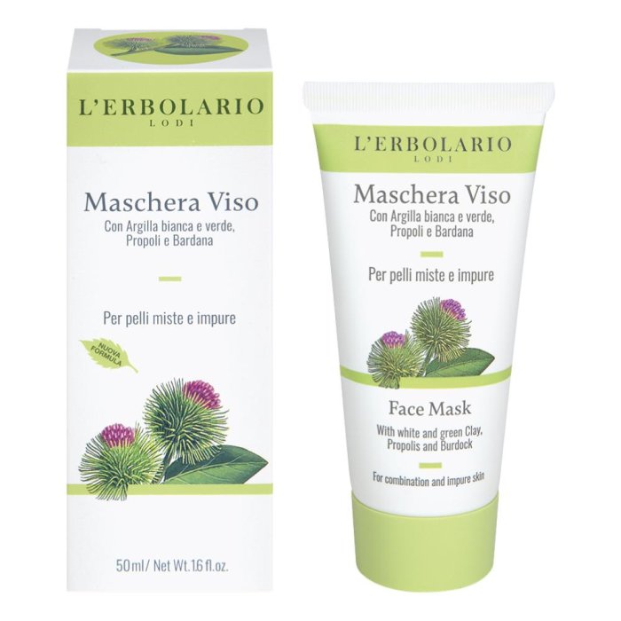 L'Erbolario Maschera Viso per Pelli Miste e Impure 50 ml