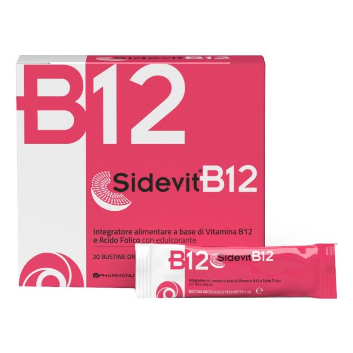 Sidevit B12 20 bustine – Integratore con Vitamina B12 sucrosomiale e Acido Folico
