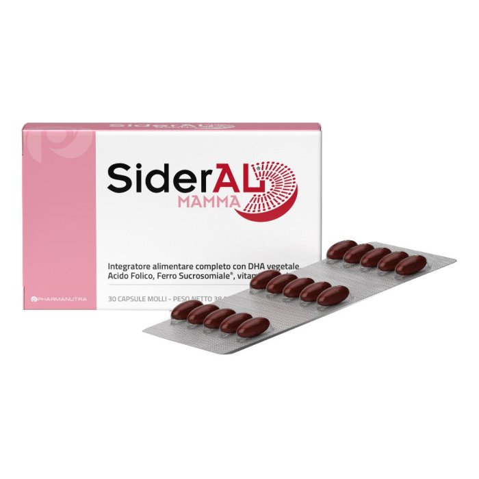 Sideral Mamma 30 capsule molli - integratore di ferro per gravidanza e allattamento
