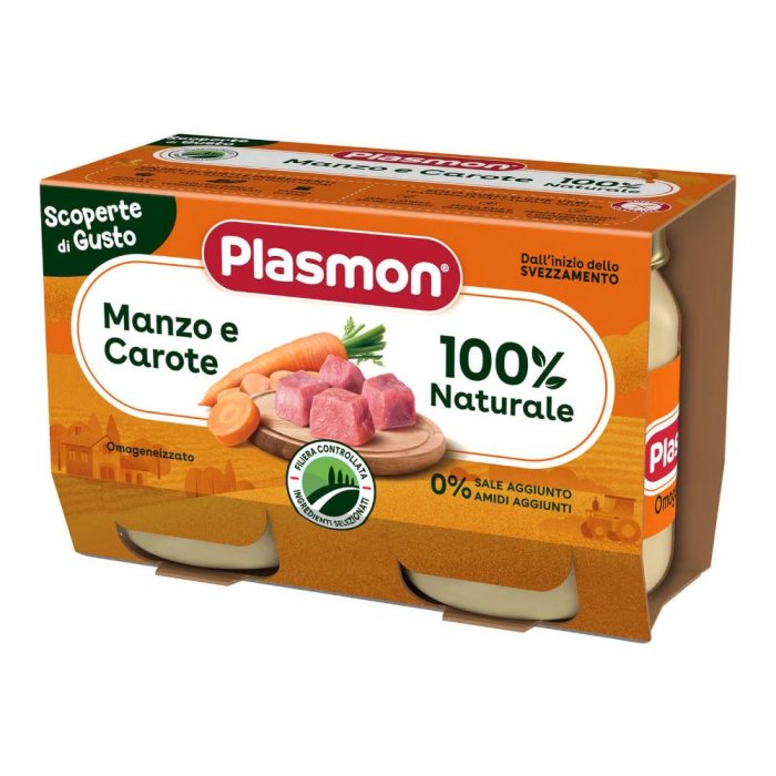 Plasmon Bio omogeneizzato manzo 2x vasetti - omogeneizzato di carne biologico per bambini