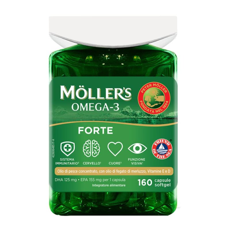 Moller's Omega-3 Forte Integratore Alimentare 160 capsule