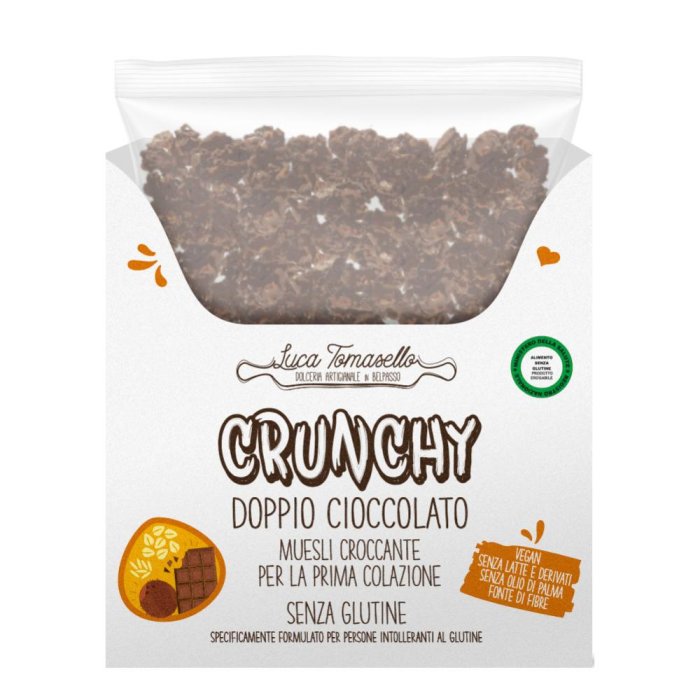 Crunchy doppio cioccolato 250 g - cereali croccanti al doppio cioccolato