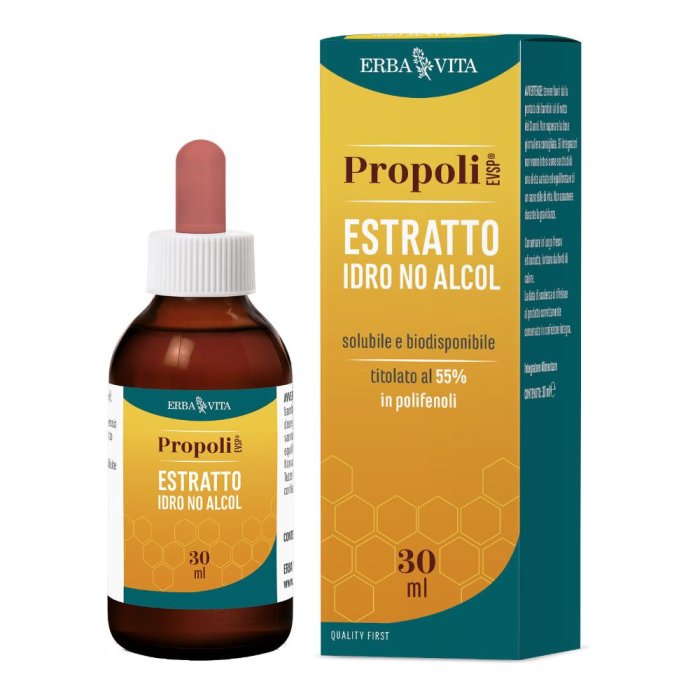 Erba Vita Propoli EVSP - Estratto Idro No Alcol Integratore Sistema Immunitario 30 ml