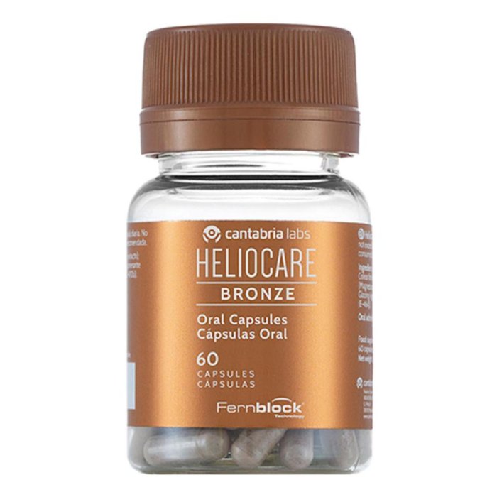 Heliocare Bronze orale 60 capsule - integratore per abbronzatura e protezione solare