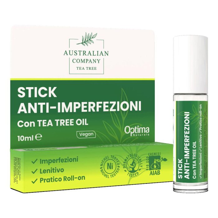 Australian Tea Tree Stick Anti Imperfezioni con Olio di Melaleuca Purificante per Brufoli e Pelle Impura