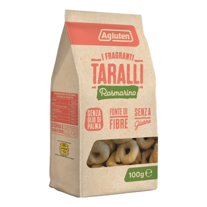 Agluten taralli rosmarino 100 g - taralli senza glutine al rosmarino
