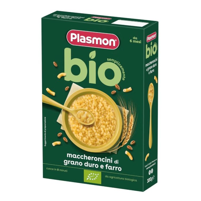 Plasmon pastina Bio Maccheroncini - pastina biologica formato maccheroncini per bambini