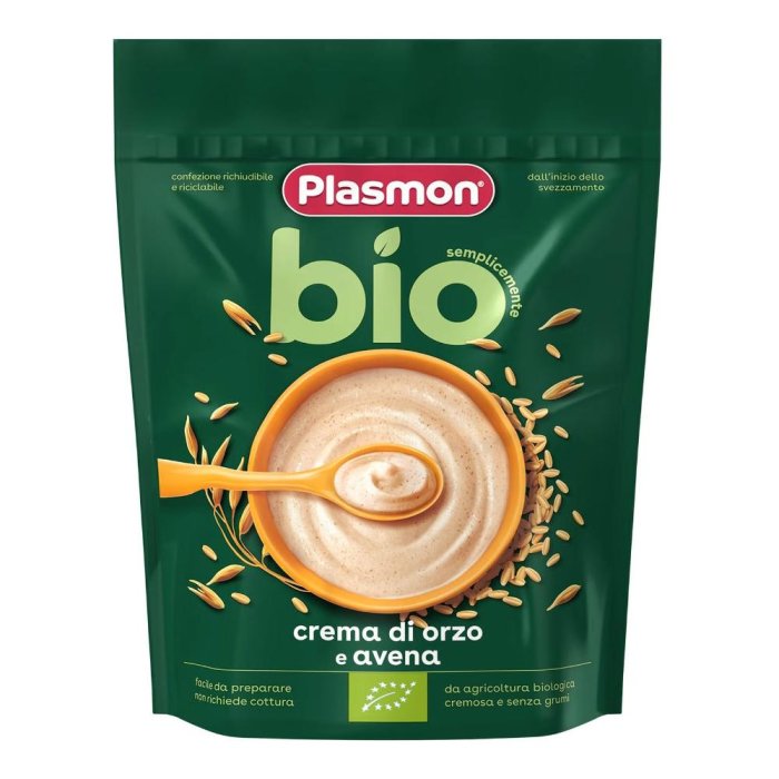 Plasmon cereali Bio avena e orzo - crema di cereali biologica per neonati