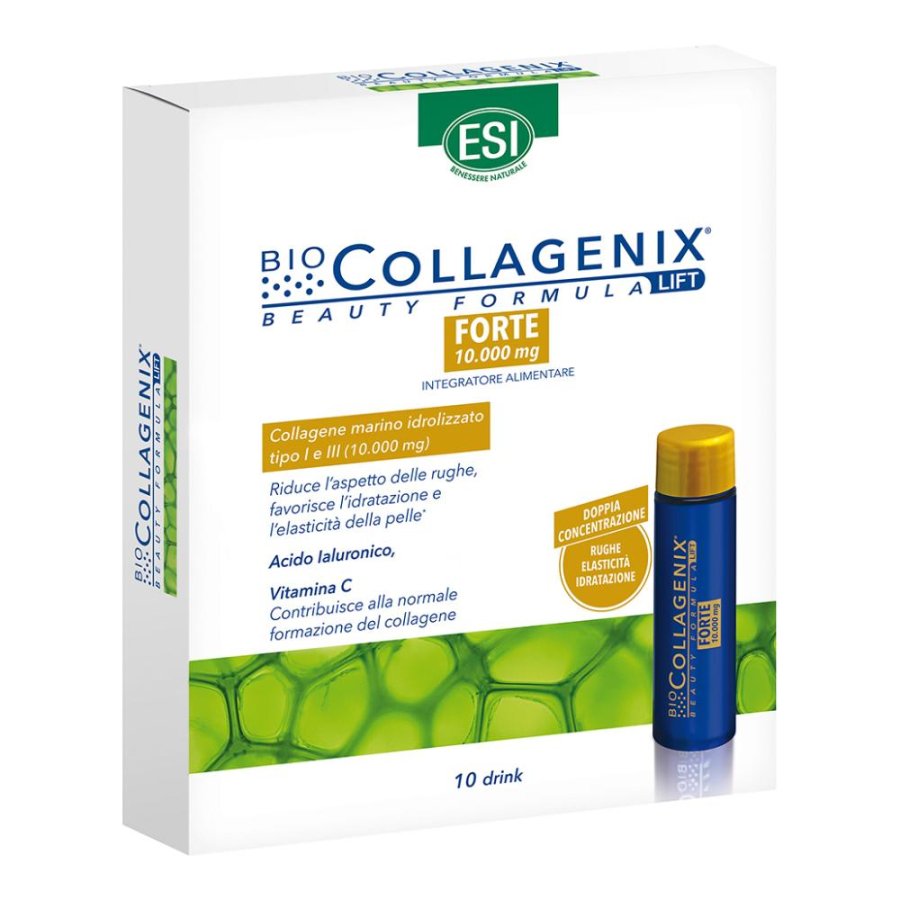 ESI Biocollagenix - Forte Integratore Anti Age da Bere con Collagene Marino 10 Drink