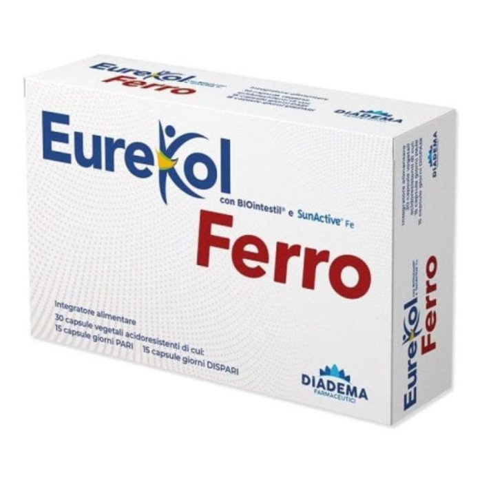 Eurekol Ferro Integratore di Ferro in Capsule – Confezione da 30 Capsule