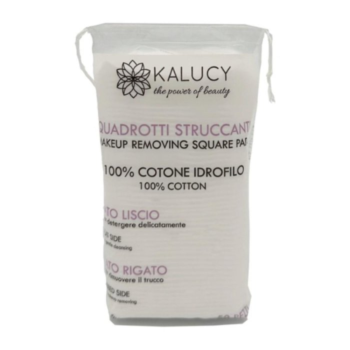 Kalucy quadrotti cotone 50 pezzi - quadrotti di cotone per uso cosmetico