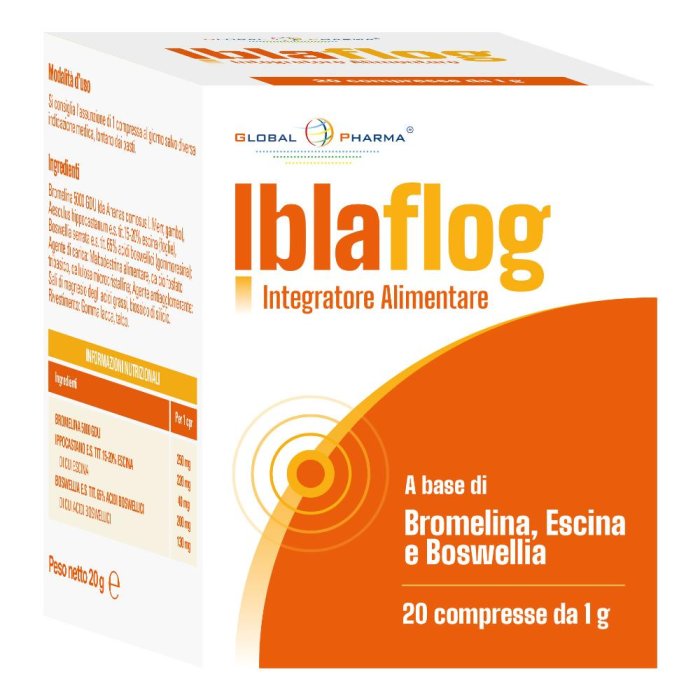 Iblaflog 20 Compresse Integratore Alimentare Antinfiammatorio per Dolori Articolari e Muscolari