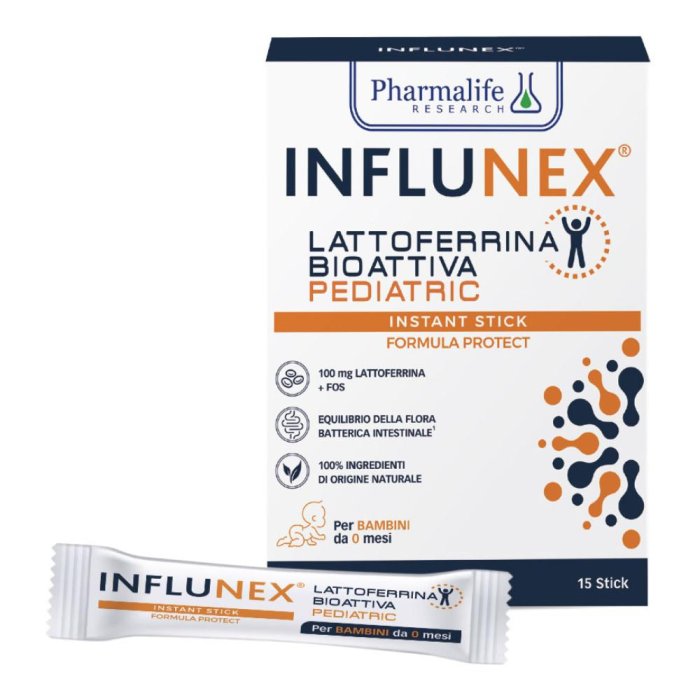 Influnex Lattoferrina Bioattiva Pediatric 15 stick 60 g