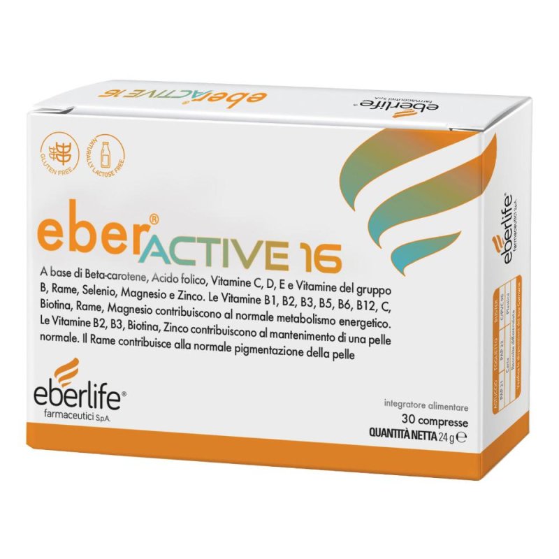 Eber Active 16 30 compresse - integratore tonico energizzante Eber Active 16 30 compresse - integratore tonico energizzante