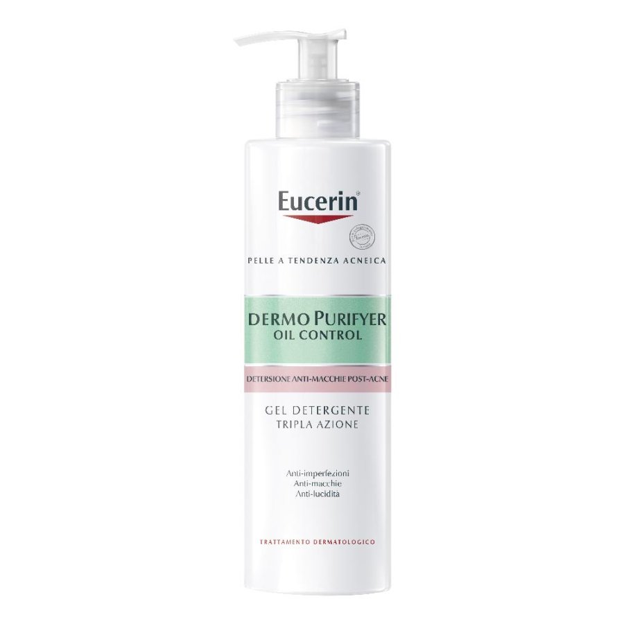 Eucerin Dermopurifyer Oil Control - Gel Detergente Tripla Azione, 400ml Eucerin Dermopurifyer Oil Control - Gel Detergente Tripla Azione, 400ml