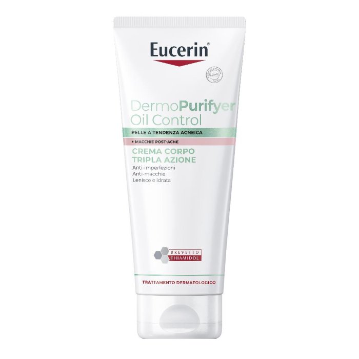 Eucerin DermPurifyer Oil Control Crema Corpo Tripla Azione Anti-Imperfezioni 200ml