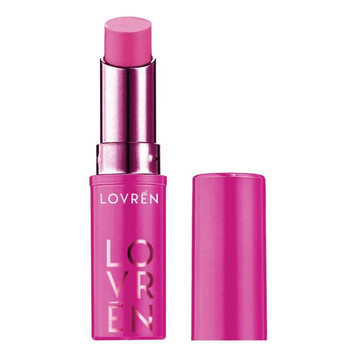Lovrén Make Up - LB3 Lip Stick Balm Color Boost Burro Cacao Colorato Fucsia, 3.5g