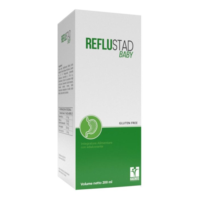 Reflustad Baby Sciroppo 200 ml – Trattamento Pediatrico per Reflusso Gastroesofageo, Rigurgiti e Bruciore di Stomaco del Neonato